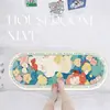 Manta de Mesita de Noche Familiar Estilo Lindo, Felpudo para Vestidor, Alfombra de Sala de Estar, Manta de Rayas de Gato Lindo para Mesita de Noche, Manta con Forma Especial, Esterilla para Ventana de Mirador