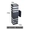 Lámpara de Pared para Exteriores, Impermeable, de Doble Cabezal, para Balcón, Patio, Pared Exterior, Puerta Principal, Material Cuadrado de Aluminio, Popular en el Sudeste Asiático, Envío Gratis