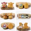 Sândalo Verde Escultura Desenho Animado Pintado Fofo e Divertido Acessório Decorativo Artesanal DIY Pingente de Colar Pingente de Chaveiro Pingente de Bolsa