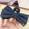 Horquilla de tela vaquera para mujer, con lazo de moda, para la espalda, con forma de tiburón grande
