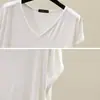 Nova Camiseta Básica Lisa de Modal para Primavera e Verão Estilo Coreano Slim Casual Gola V Sem Mangas Top Feminino para o Verão