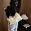 2026 Nueva Bolsa de Nube Estilo Coreano para Mujer, Bolso de Hombro Cruzado Plegado de Cuero Suave, Bolso de Viaje, Bolso Cubo de Moda de Nicho