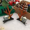 Novos Acessórios de Cabelo de Natal Fofos Chifres de Rena Presilha Bico de Pato Estilo Criativo Feminino Grampo de Cabelo Vermelho de Natal Adereço de Cabeça Festivo