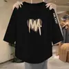 2026 Camiseta Casual para Mujer Nueva Primavera/Verano Holgada Adelgazante Moderna Versátil Estilo Coreano Simple Manga Tres Cuartos Moda