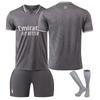 2425 Camiseta del Real Madrid gris traje de fútbol para dos hombres No. 7 Vinicius niños adultos 9 mbape transfronterizo