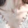 Collar con colgante de corazón palpitante con sonido de explosión de plumas, ideal para mujer, de lujo, ideal como regalo de cumpleaños o San Valentín.