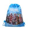 Bolsa de almacenamiento de juguetes con cordón de bolsillo, impresión no tejida, con dibujos animados, directa de fábrica, con motivo navideño de hielo y nieve