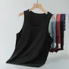 Camiseta Regata Masculina de Seda Gelada Modal Verão Fina Antibacteriana Antiácaro Blusa de Treino Esportiva Refrescante Secagem Rápida Sem Mangas Camisola