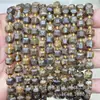 6mm 8mm Pedra Natural Cristal Ágata Canto Chanfrado Quadrado DIY Pulseira Colar Acessórios de Joias Produtos Semi-Acabados Atacado