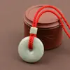 Corda de Colar de Jade Natural Tecida à Mão de Alta Qualidade Cordão com Fecho de Segurança para Homens, Mulheres e Crianças Corda de Pingente de Jade