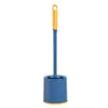 Juego de escobilla para inodoro Nuevo Hogar Mango Largo Lana Suave Cepillo Limpiador de Inodoro Sin Taladro Montado en Pared Escobilla para Inodoro con Base