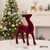 Decoraciones de Escritorio Navideñas Adornos de Reno para Eventos en Centros Comerciales y Tiendas, Creando una Atmósfera Festiva con Ciervos de Lentejuelas de Terciopelo Rojo