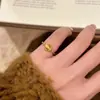 Anillo Flor de Iris Dorado Método Antiguo Anillo de Dedo Retro Estilo de Corte Anillo de Dedo de Nicho Anillo de Dedo Elegante de Alto Nivel