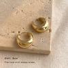 Pendientes Minimalistas de Frijol con Forma de Lágrima Moda Nicho Pendientes con Temperamento para Mujer Pendientes Versátiles de Gama Alta Chapados en 14K