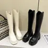 Botas largas de moda para mujer, talla petite, no por encima de la rodilla, nueva colección otoño/invierno 2026, forradas de polar, caña alta, botas de montar, suela gruesa, botas de tacón alto robusto