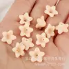Flores de Glória da Manhã Tridimensionais Realistas de Furo Reto Que Não Desbotam Contas Soltas Flores de Cinco Pétalas Florais Decorativas Antigas Estilo Chinês para DIY Artesanal