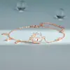 Pulseira Original de Folha de Ginkgo para Mulheres, Prata Pura, Estilo Floresta, Pulseira Fresca de Pedra da Lua, Joias Leves de Luxo em Ouro Rosa, Presente para Namorada