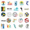 50 Voleibol Creative Stickers Sports Series Cartoon Graffiti Conta de Mão Goo Card Bagagem Case Decoração à prova d'água