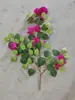 Ramo de Flores Artificiales de Buganvilia Rosa Decoración para Casa de Huéspedes, Hotel, Boda, Arreglo Floral de Plantas, Montaje de Escena