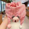 Toalla triangular de otoño e invierno para niños, linda caricatura, toalla triangular a cuadros, toalla a prueba de manchas y saliva para bebé, bufanda cálida para niños y niñas