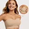 Top Tubo Push-Up Antiderrapante Estilo Europeu e Americano Transfronteiriço com Alças Removíveis para Realçar a Aparência das Costas