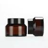 Em estoque atacado frasco de creme de 50g Ombro oblíquo marrom frasco de creme facial à prova de luz de 30g frasco secundário de creme para os olhos de ombro oblíquo marrom de 15g