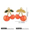 Aço Inoxidável 3D Cereja Morango Acessórios Acessórios DIY Chaveiro Pingente de Bolsa Acessórios