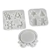 Kit de Manualidades Molde de Silicona para Colgantes Navideños de Resina y Cristal Árbol de Navidad Reno Copo de Nieve Guante de Nieve