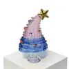 Nuevo Árbol de Navidad Inclinado de 8.5cm Envuelto en Alambre Árbol de Navidad Envuelto en Alambre de Vidrio Zibo Exhibición de Artesanías de Vidrio Navideñas