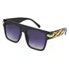 Gafas de Sol Cuadros de Alta Gama, Estilo Retro Fresco, Montura Oversize, Cubre Rostro, Gafas con Efecto Adelgazante, Mismo Estilo que las Estrellas 131 2375