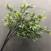 Sensación de simulación hoja de olivo planta verde accesorios de fotografía de boda estilo nórdico hoja de eucalipto hoja de dinero vara larga planta verde