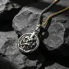 Collar retro europeo y americano con colgante de calavera y serpiente, personalidad de marea para hombres, colgante de acero inoxidable, venta al por mayor SP907