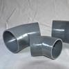 Despeje de stock PVC ligeramente desgastado suministro de agua codo en T gris codo directo pegamento directo gris/azul curva recta