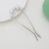 Horquilla para el Cabello de Perla en Forma de U Simple Moderna Perezosa Caupon Artefacto para el Cabello Horquilla Diaria de Alto Grado Horquilla para el Cabello Tocado para Mujeres