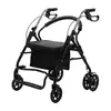 Andador doméstico para ancianos, carrito de compras para exteriores, carrito de movilidad de seis ruedas, andador plegable para sentarse, calidad de exportación