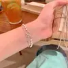 Pulseira Nova Estilo Coreano Laço Camada Dupla Pérola Moda Doce Pulseira de Alto Valor Luxo Leve Nicho Pulseira de Estudante