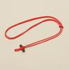 Cordón para collar con colgante de hebilla Ping An, cordón plateado, cordón para bolso, cordón dorado y plateado, cuerda roja tejida a mano