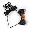 Diademas ambiente cosplay fiesta estilo oscuro diademas cabeza de calabaza Halloween foto telaraña pinzas para el pelo accesorios