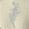 Par de encaje blanco flor velo de novia tocado hecho a mano material de bordado DIY flor joya accesorios de ropa