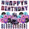 Decorações de Festa de Aniversário Temática Vampirina Nana Transfronteiriça Banner Bandeira de Bolo Conjunto de Balões