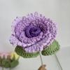 Tricô de lã artesanal Luoshen rosa buquê de simulação terminou criativo Dia dos Namorados presente floral decoração para casa