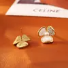 Pendientes de Flor de Nácar Natural del Fabricante Original, de Alta Gama, Modernos, Exquisitos y Compactos, Joyería Femenina Delicada Tridimensional