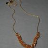 Collar de circonio de alta calidad de lujo ligero estilo BV micro-incrustado Diamante simple colgante de espiga de trigo que combina con todo Collar de moda gargantilla