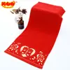 Toalla Roja de Puro Algodón para Boda con Palabras Felices, Regalo de Agradecimiento de Boda, Recuerdo, Regalo para Invitados de Banquete de Boda, Soporta Dropshipping, Artículos de Tienda de Bodas