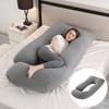 Almofada de Gravidez Amazon Protetora de Cintura Almofada Inclinada para Dormir de Lado Almofada para Dormir de Gravidez em Forma de J Removível e Lavável Almofada de Gravidez Transfronteiriça