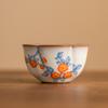 Flor de albaricoque rama azul pétalo taza imitación canción taza de té de cerámica taza maestra individual de alta calidad juego de té kung fu taza de té abierta