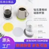 Suministro exclusivo transfronterizo estilo ins posavasos de silicona de grado alimenticio redondo color sólido mate aislante del calor antideslizante tapete para mostrador de restaurante bar