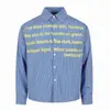 Yi Dao Vintage 2026 Otoño Nueva Tendencia Americana Estampado de Letras Barrage Bloque de Color Cuadros Camisa Casual de Manga Larga