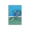 Pintura decorativa temática de tenis retro, estilo industrial, popular entre los influencers, adecuada para canchas deportivas, gimnasios interiores y áreas de descanso