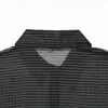 Camisa de Comercio Exterior Transfronterizo Estilo Nuevo Primavera y Otoño Cuello Solapa Lazo en la Cintura Fruncido Plisado Manga Larga Rayas Color Sólido Elegante Camisa